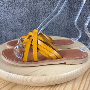 Nikola Sandals Womens Size 8 Leather Barefoot Comfort Thong Handmade in Greece